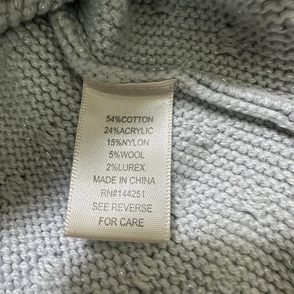 Rachel Zoe Gray Silver Metallic Knit Sweater - Picture 6 of 7